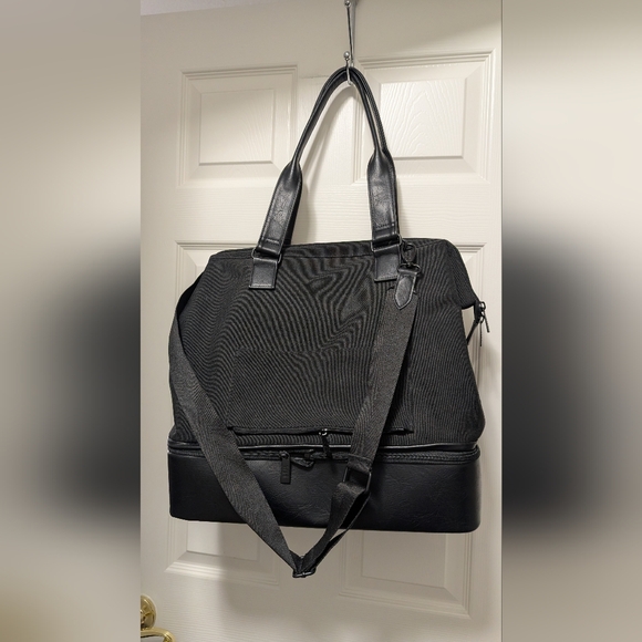 BEIS mini weekender tote Bag Black Carry On Sized - Picture 2 of 9